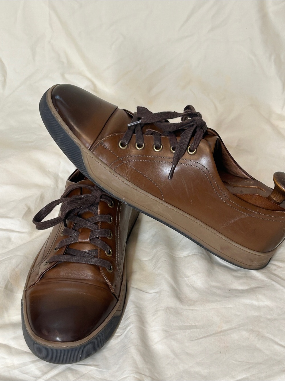 Johnston & Murphy Allister 1850 sneakers Mens 9.5M Brown Leather